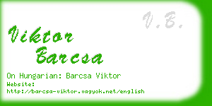 viktor barcsa business card